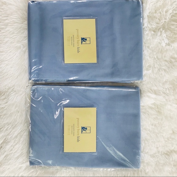 Pottery Barn Kids Accents Sailcloth Blackout 2 Panels Blue